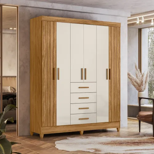 Guarda roupa Aruba com Gavetas _ Entrega grátis Fortaleza!