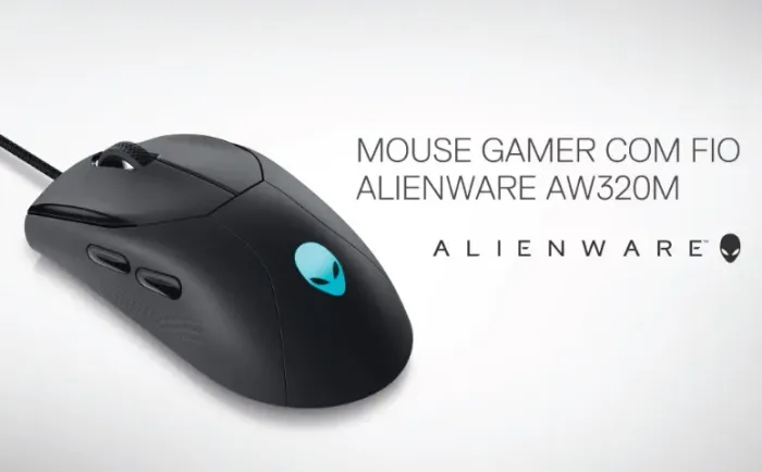 Mouse Gamer Dell Alienware AW320M, 19.000 DPI, 6 Botões, Preto - 570-ABNN