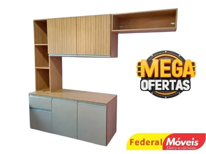 ARMARIO DE COZINHA SUSPENSA GRAFITE (MAIS VENDIDO)