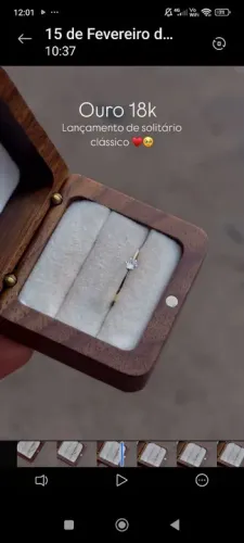 Anel Solitário Ouro 18k - Lançamento