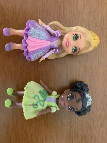 Kit Com 02 Mini Bonecas Princesas Disney - 9 cm - Sunny 
