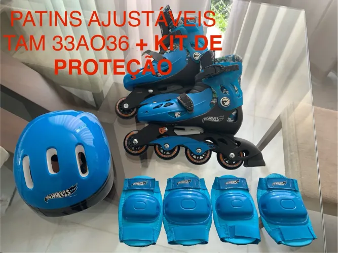 Patins ajustáveis TAM 33ao36 + Kit de segurança
