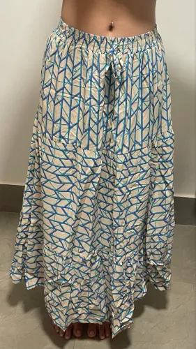 Saia longa estampada - conforto e es