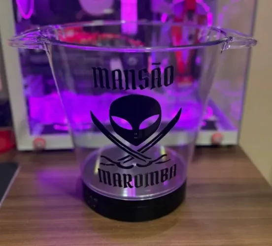 Balde de gelo de 5 litros Acrílico Personalizado