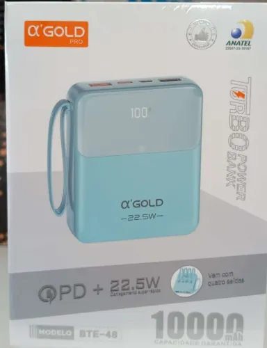 Power Bank Turbo Mini PD-22.5W-10.000 mAh- A'Gold Premium.. Potente