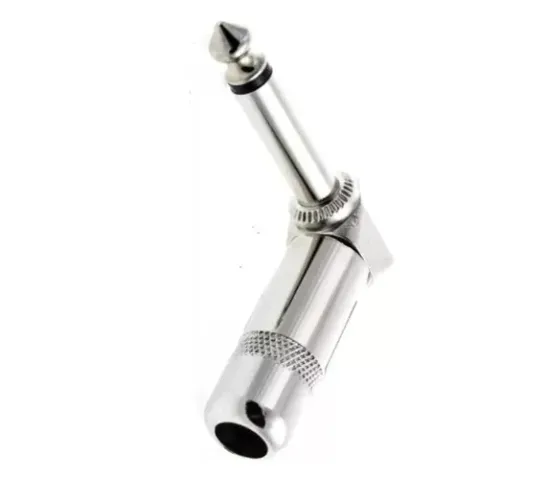 Plug P10 Metal Mono Profissional 90 Graus