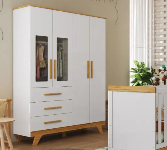 Guarda Roupa Retrô 100% MDF Janelinha (Novo)