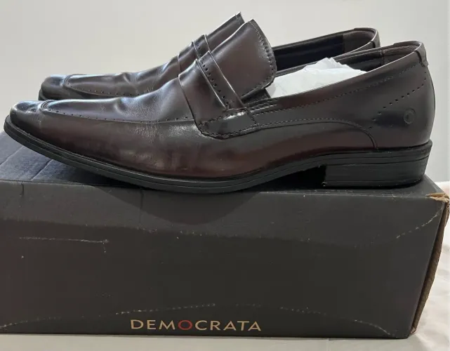 Sapato Democrata Couro Social - Marrom