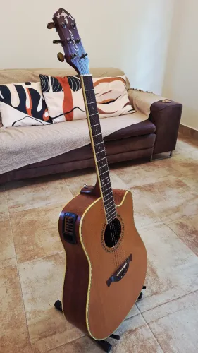 Violão de Aço Crafter DE-7 Folk Elétrico Korea