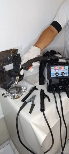 Máquina de solda 250a MIG/MAG e eletrodo profissional