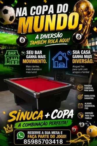 ALUGUEL DE SINUCA PRA RESIDÊNCIA 