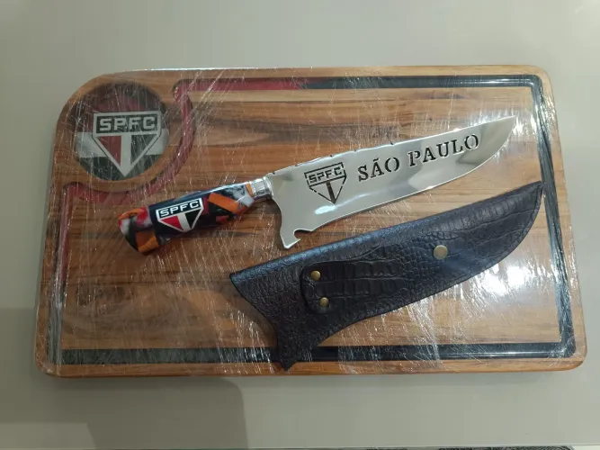 Kit faca e tábua de churrasco São Paulo