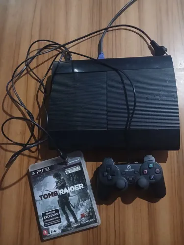 PlayStation 3 Super Slim Original + Controle + Jogo Tomb Raider