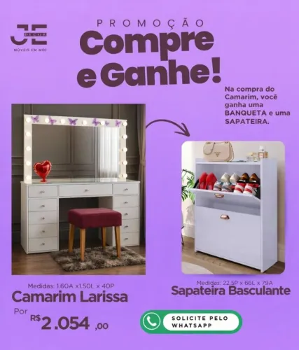 Camarim Larissa em mdf