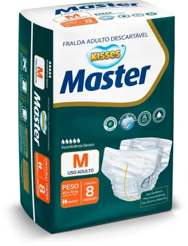 Fralda adulto Master Kisses M ou XG