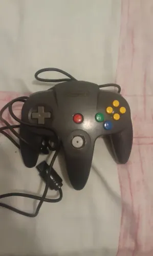 Controle Nintendo 64 preto original com selo da nintendo leia descricao