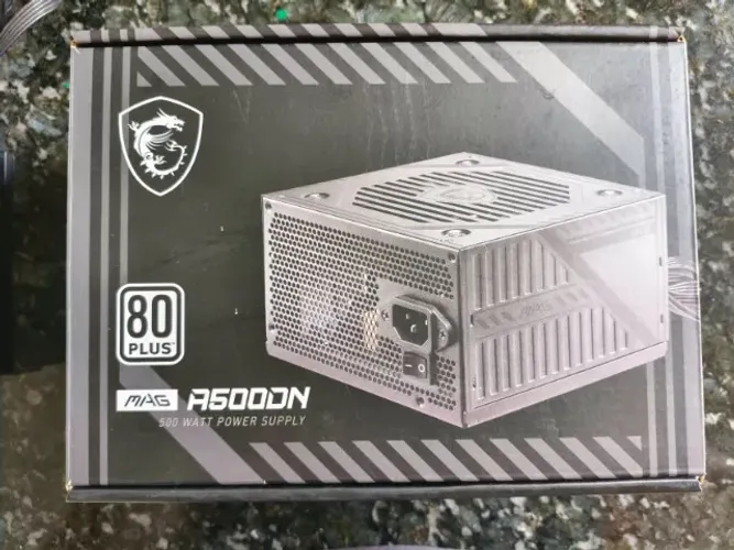 Fonte Msi 500w, 80 Plus White, Mag, Atx, Bivolt, Pfc Ativo