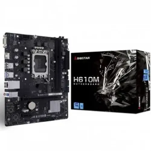 PLACA MAE BIOSTAR P/ INTEL LGA 1700 MATX M.2/HDMI/VGA/USB 3.2/2xDDR4 H610MHC 2.0