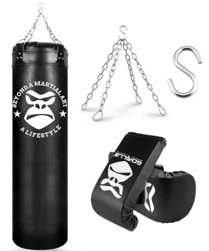 Saco Pancada Boxe120 Cm + Luva Bate Saco