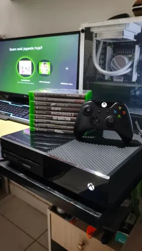 Xbox one com Kinect e vários jogos PRA SAIR LOGO