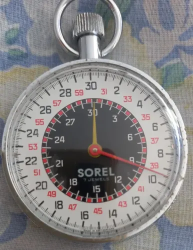 Cronômetro Vintage Sorel 7 Jewels Mecânico Esportivo Retrô funcionando