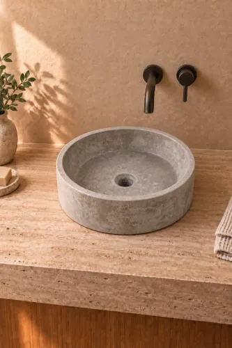 Cuba de concreto Cilíndrica 32x8 cm - R$ 68,00/peça à vista