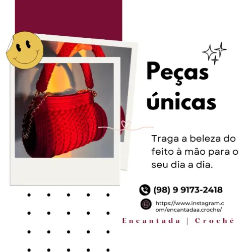 Bolsa de Crochê Sob Encomenda | Personalizada | Artesanal