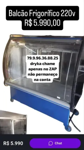 balcão frigorifico top