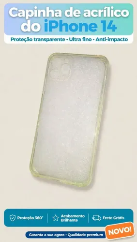 Capinha de acrílico do iPhone 14