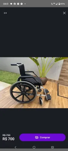 Vendo cadeira de Rodas semi nova