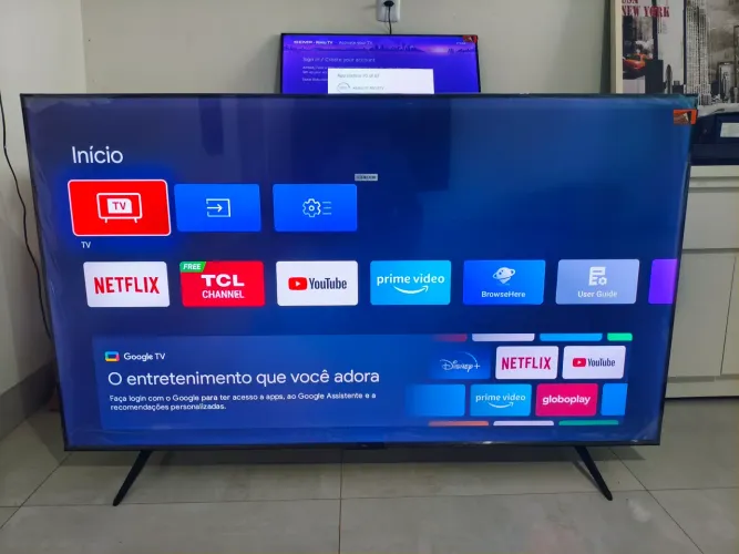 Tv 65 Tcl Google tv Android 4k Borda infinita - Passo Cartão e Pego TV menor no Negócio