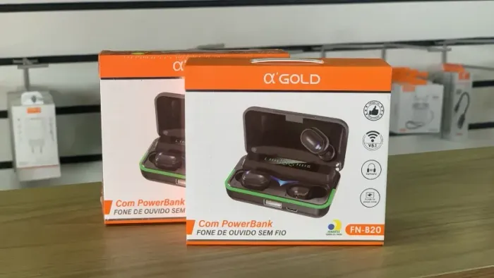 VENDE-SE FONE DE OUVIDO SEM FIO COM POWER BANK