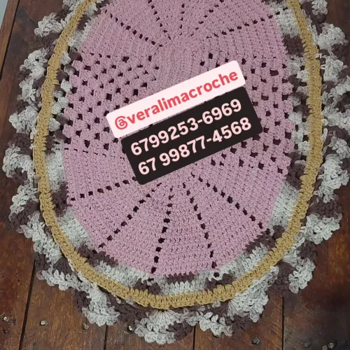 Tapete crochê feito à mão