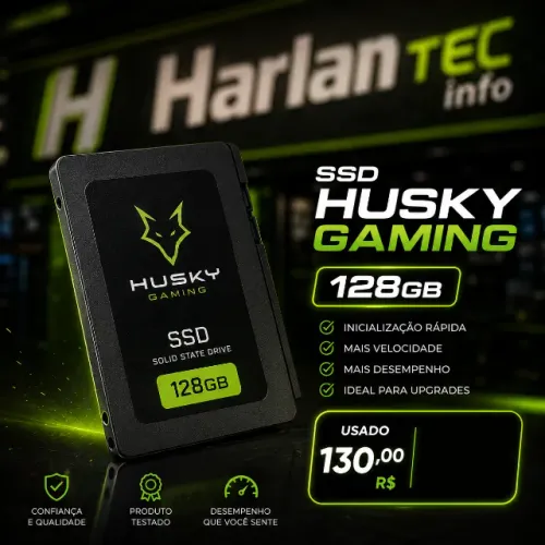 SSD Husky Gaming 128GB SATA III - Estado De Novo (Pouco Uso)
