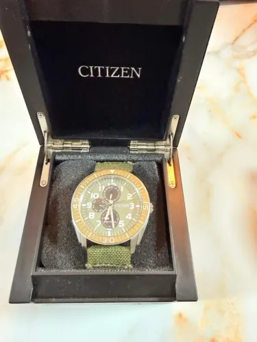 Relógio Citizen AP4011-01W Eco-Drive Military Green Dial