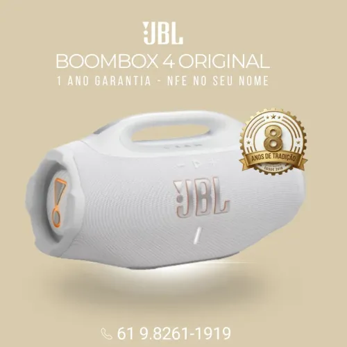JBL BOOMBOX 4 (Lacrada - UM ano Garantia - Nota Fiscal no seu NOME)