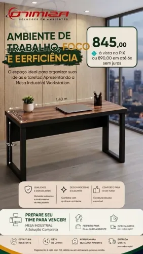 MESA PARA ESCRITÓRIO EM PROMOÇÃO COM ENTREGA GRÁTIS 