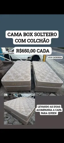 CAMA BOX SOLTEIRO (PODE SER QUEEN)