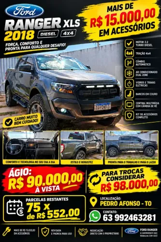 Ford Ranger XLS 2.2 4X4 CD Diesel Aut. 2018
