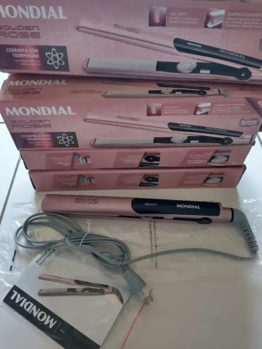 Prancha Alisadora Mondial Golden Rose P-20 45W Bivolt - Original - Nova
