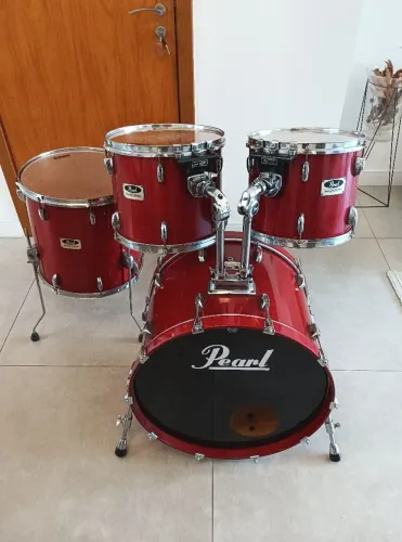 ## Shell pack de bateria Pearl Session, laqueada, 12,13,16,22, anos 90, excelente estado !