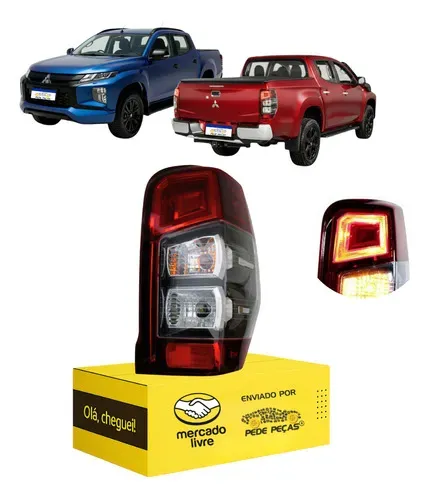 Lanterna L200 Triton Sport 2021 22 23 24 2025 L.d S/led Direito/passageiro Vermelho