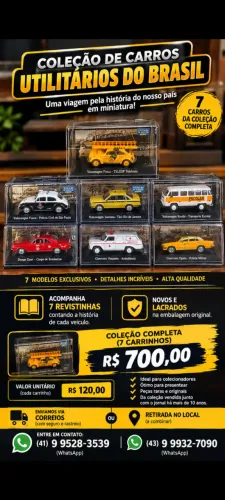 Carrinhos Miniaturas para Colecionadores