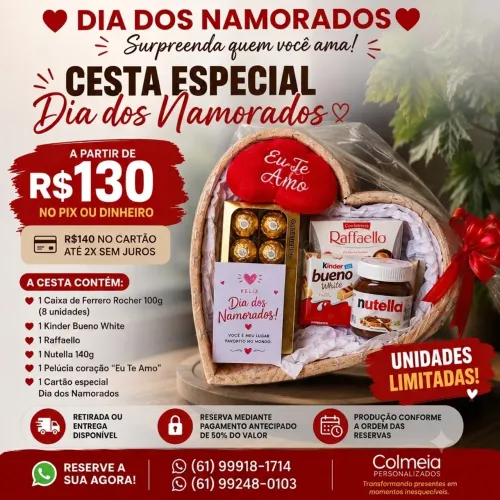 Cesta para Dia dos Namorados