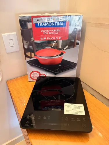 Cooktop TRAMONTINA por indução, portátil Slim touch EI 30 / 127v