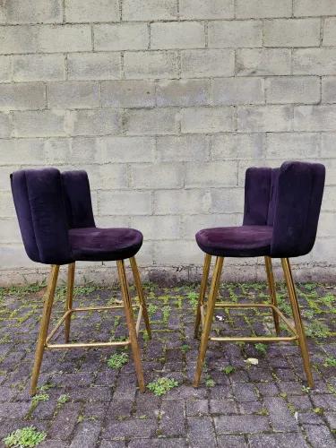 Par de Banquetas Mid Century Itália Design