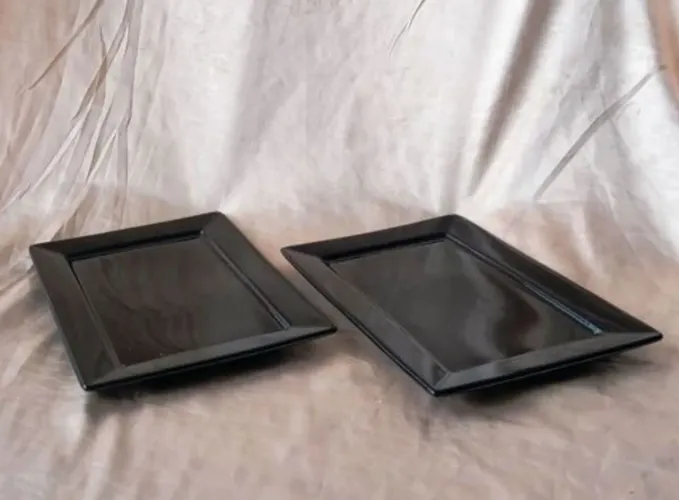 travessas pretas em cerâmica oxford para servir jantar decoração casa cozinha