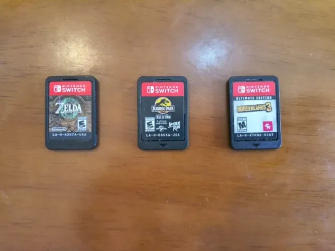 Lote 3 Jogos Switch - Zelda TotK + Borderlands 3 + Jurassic Park