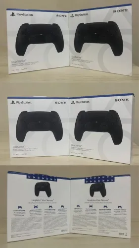 CONTROLE SONY PS5 SEM FIO DUALSENSE PRETO LACRADOS NOVOS