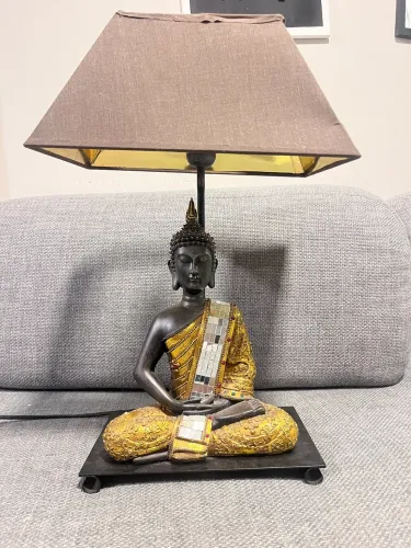 Abajur Decorativo Buda Dourado 50 cm - Funcionando Perfeitamente